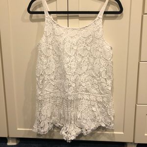 White lace romper